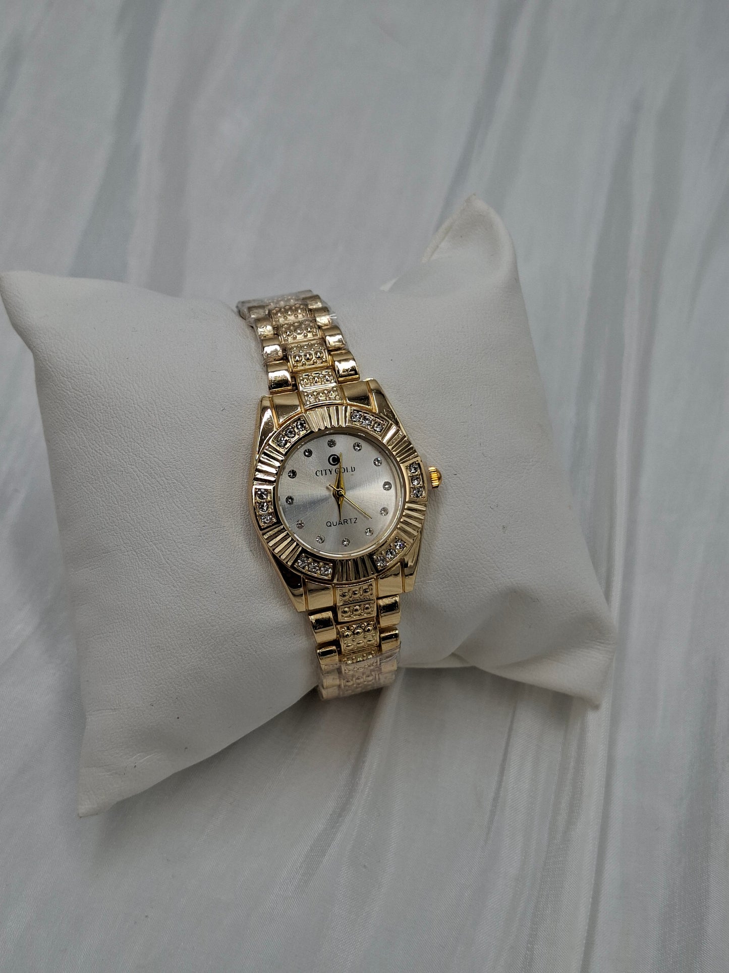 Patterned Gold Wristwatch
