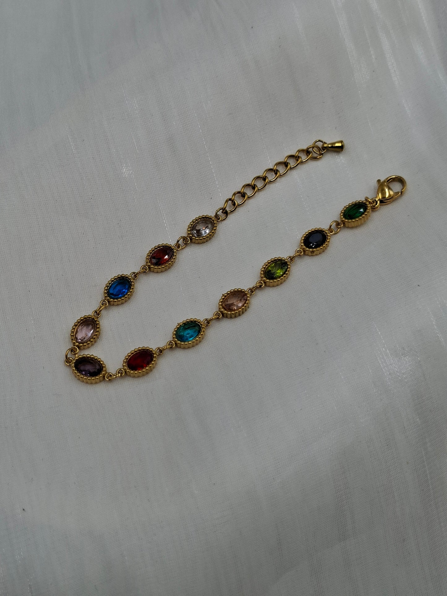 Oval Gemstone Bracelet