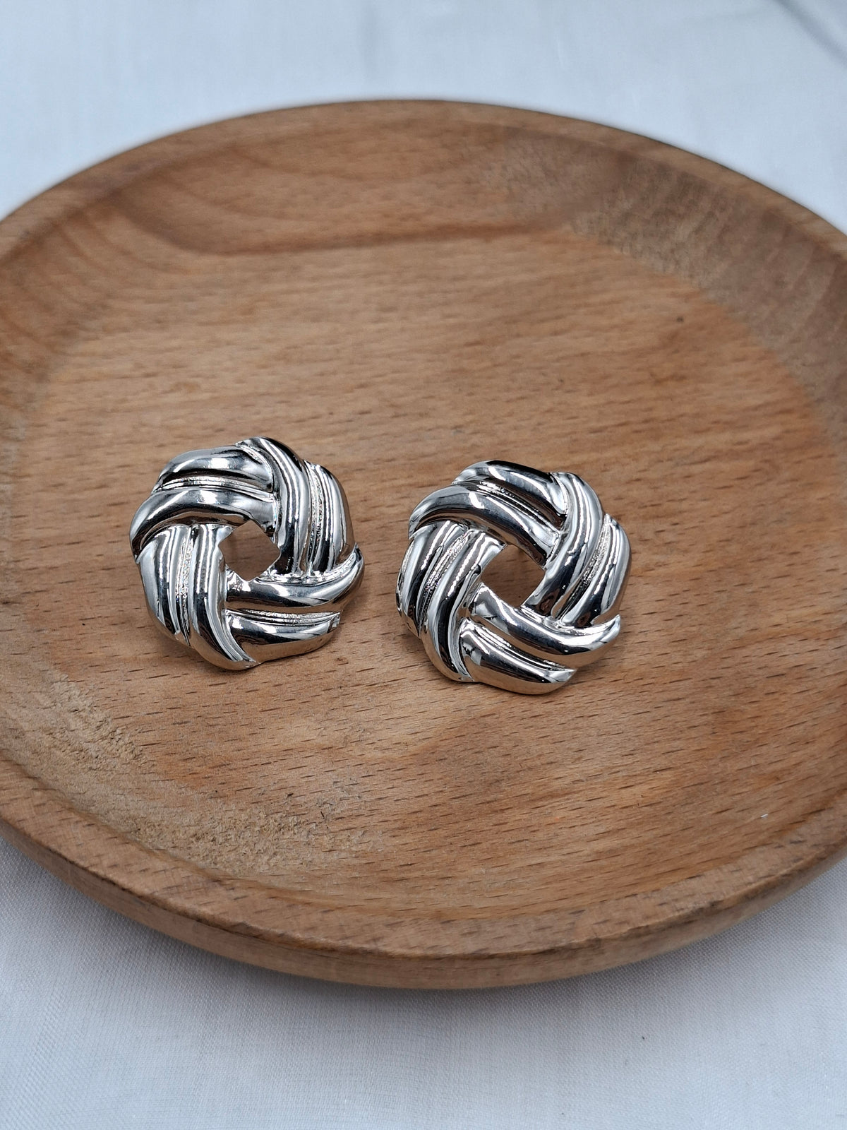 Silver Knot Earrings