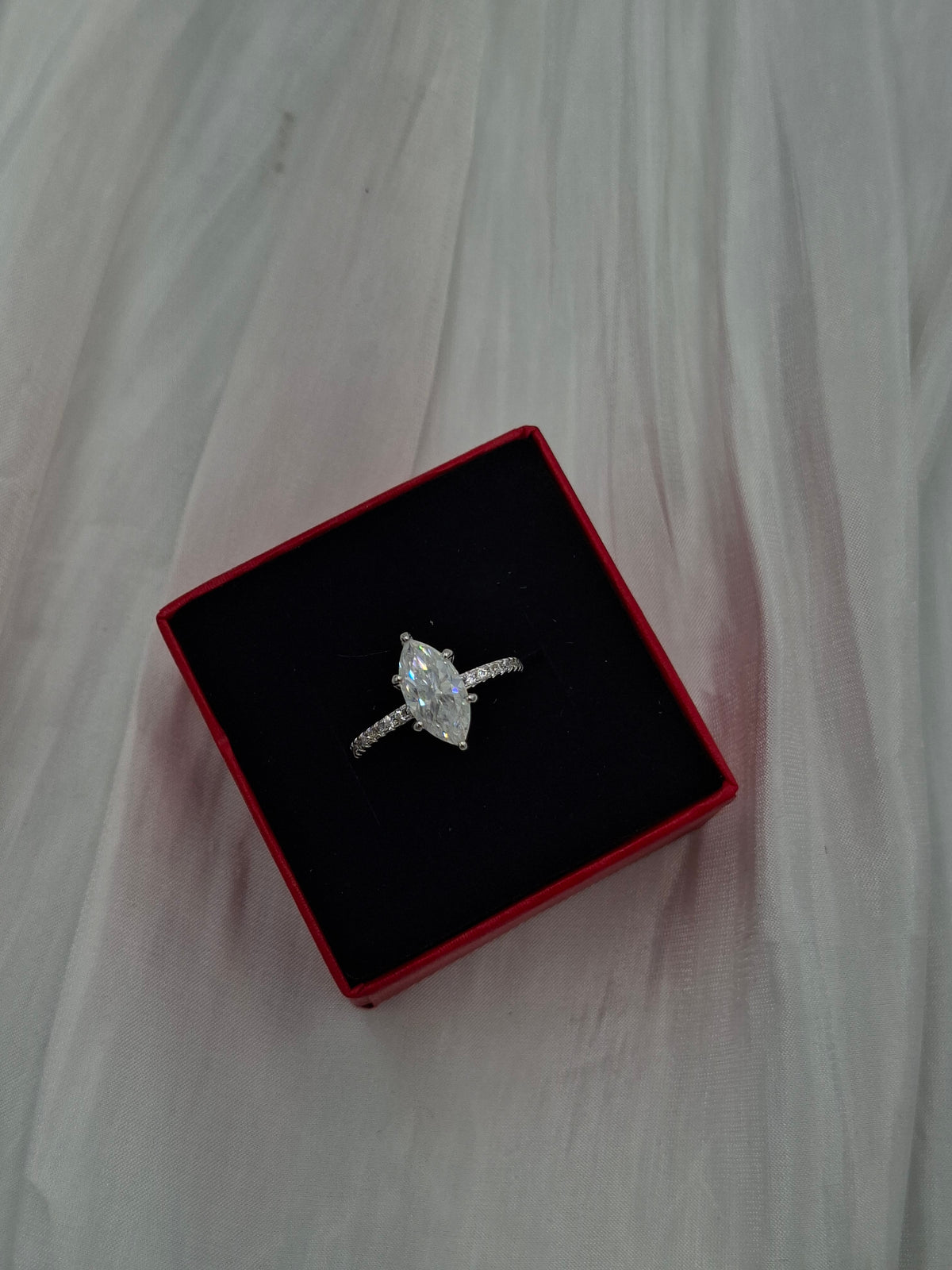 Studded Valencia Moissanite Engagement Ring (size 7)