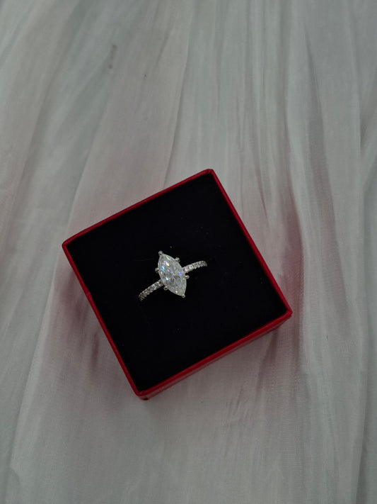 Studded Valencia Moissanite Engagement Ring (size 7)