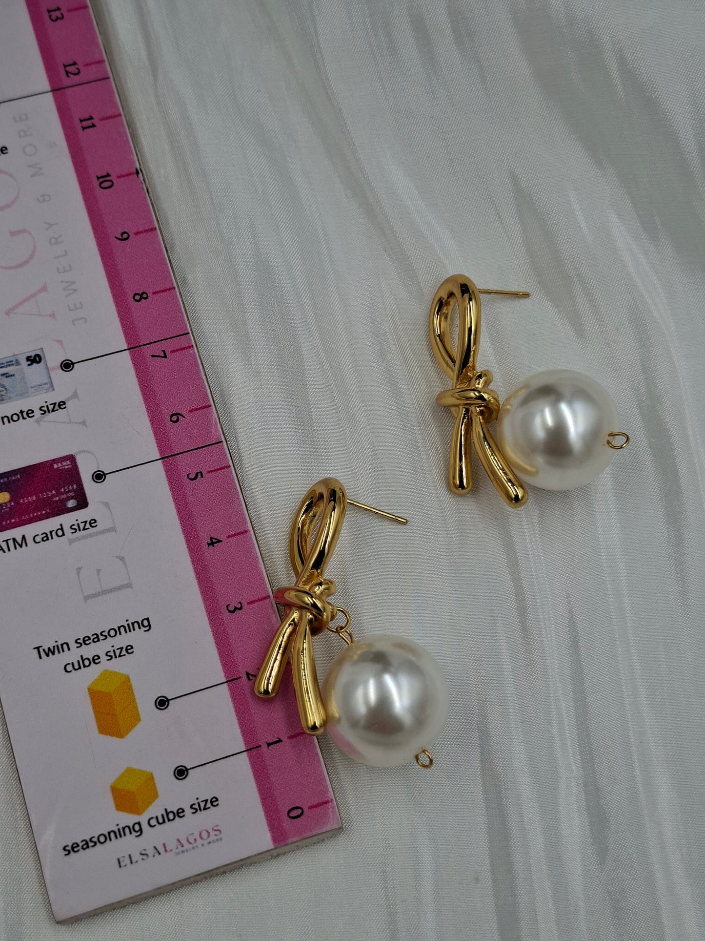 Dramatic Knot Pearl Earrings
