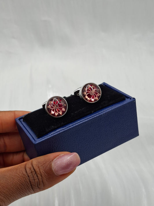 Red Spinner Cufflinks