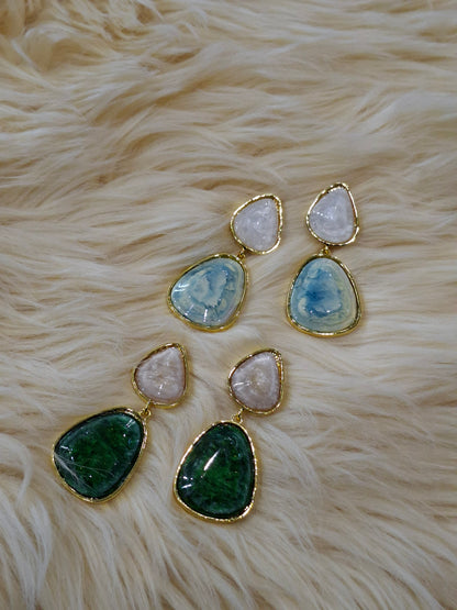 Double Teardrop Statement Earring