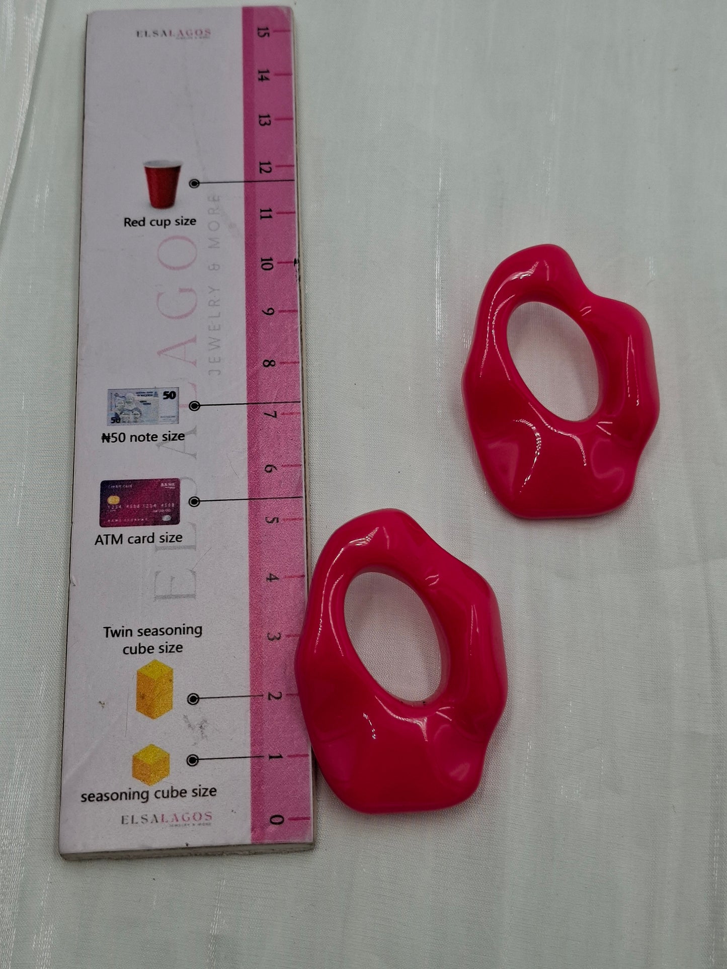 Fuschia Amoeba Earrings