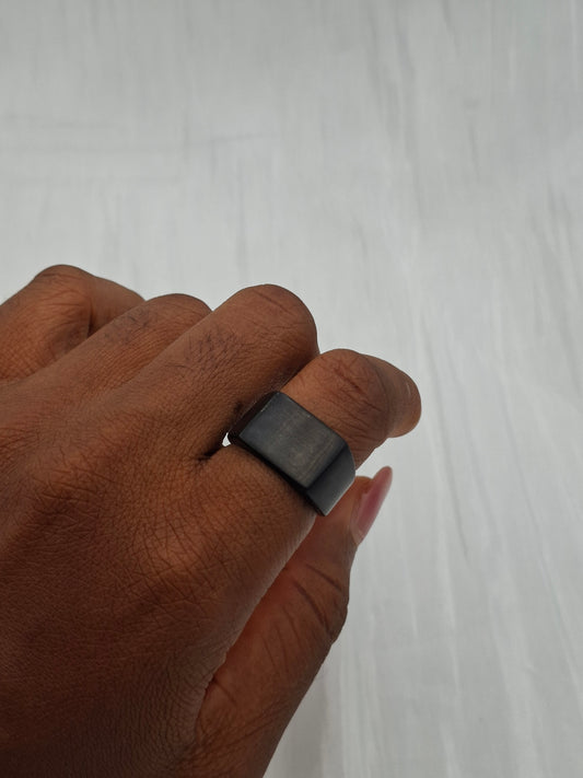 Black Signet Ring (size 9)