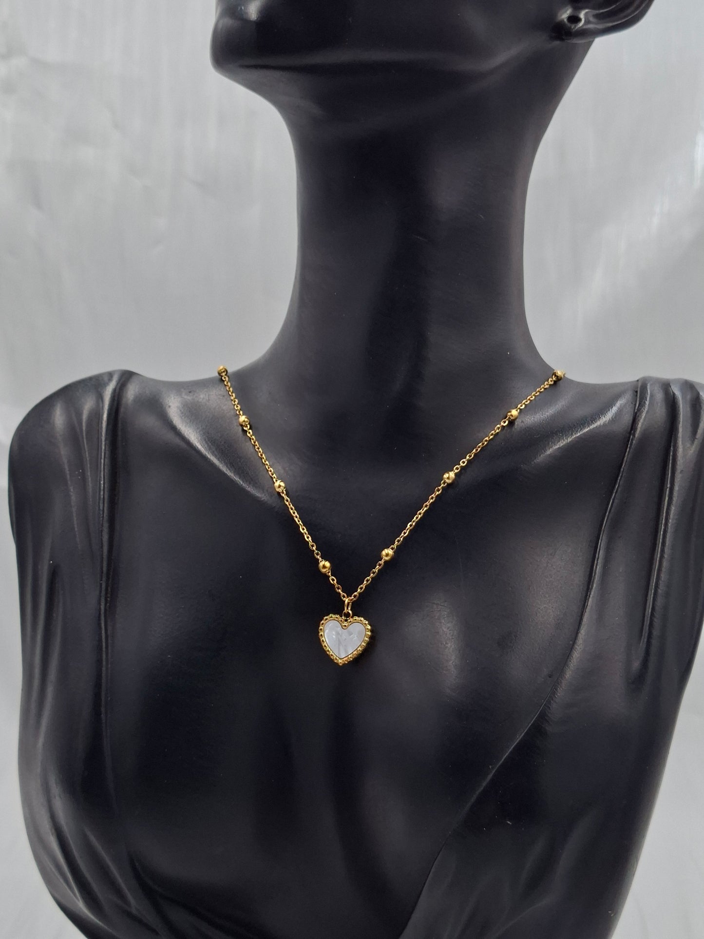 Double-sided Studded Love Necklace