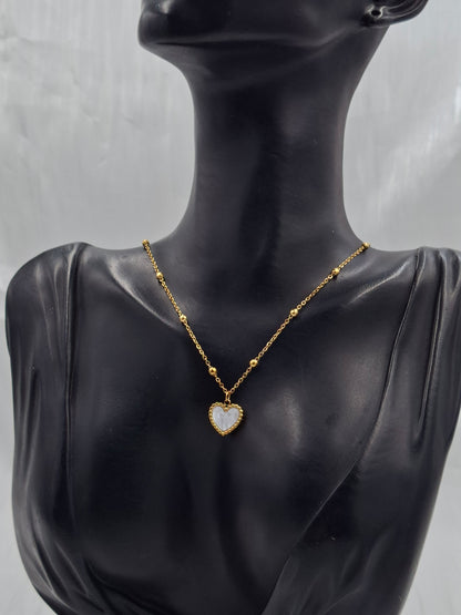 Double-sided Studded Love Necklace