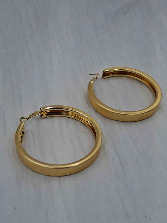 Flat Band Hoop Earrings