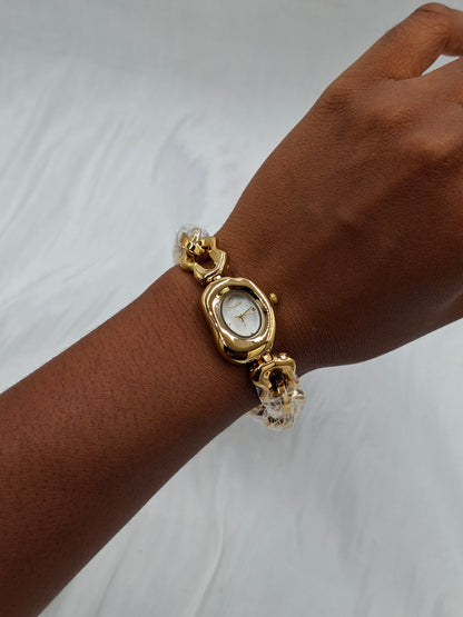 Gold Irregular Wristwatch