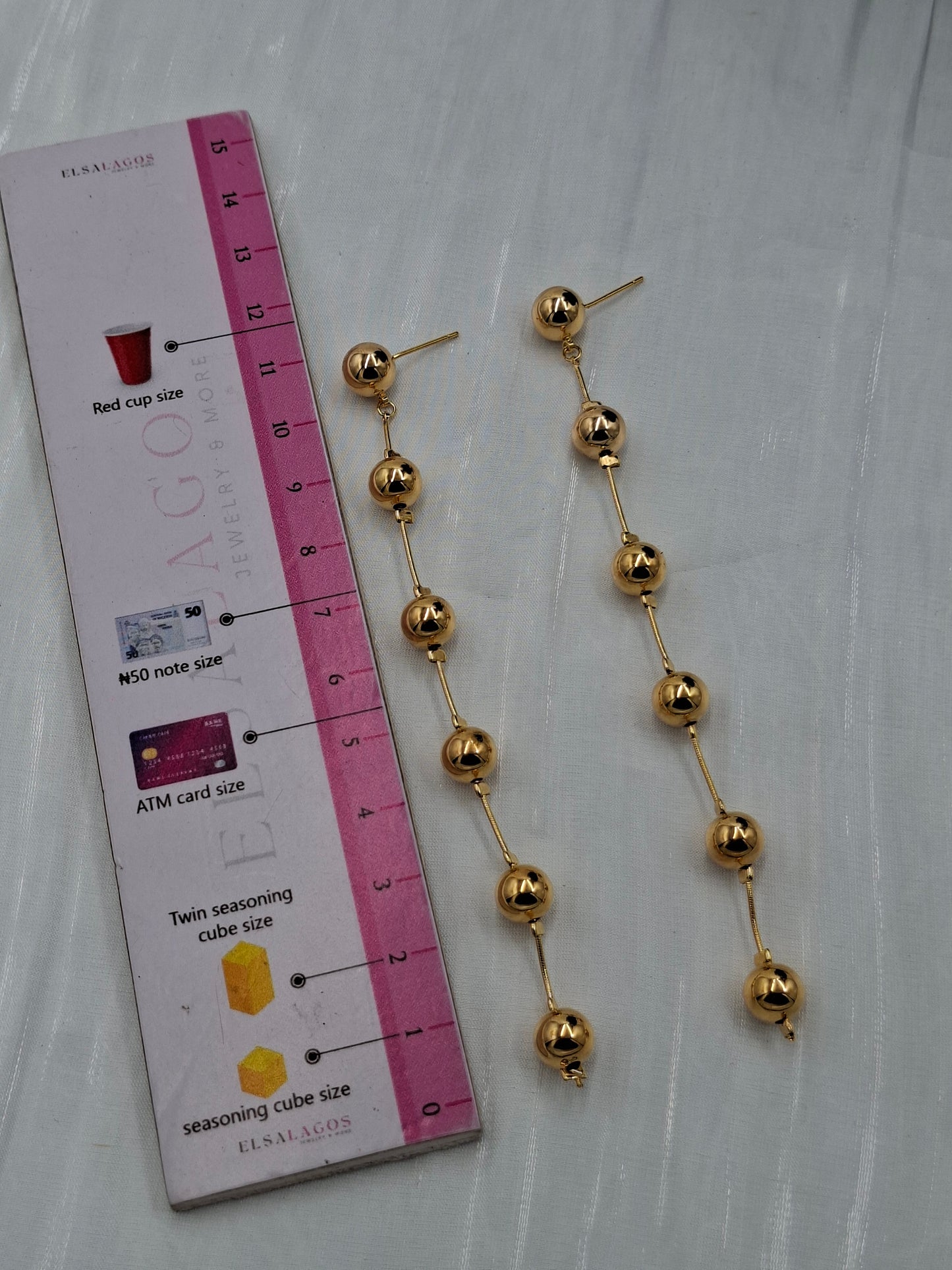Gold Ball Drop Earrings