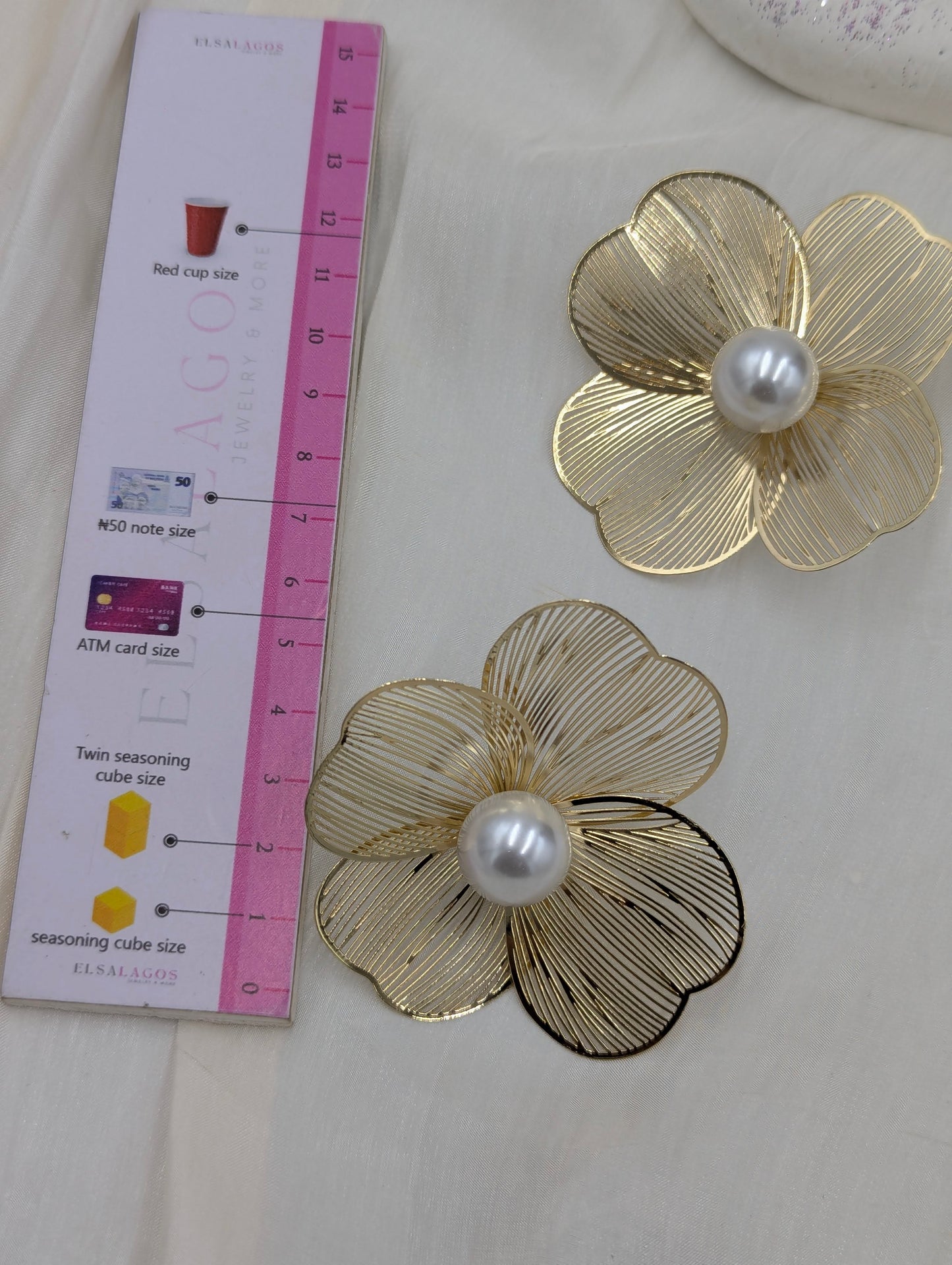 Mesh Flower Earrings