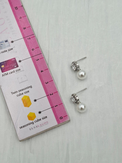 Dainty Stud Pearl Earrings