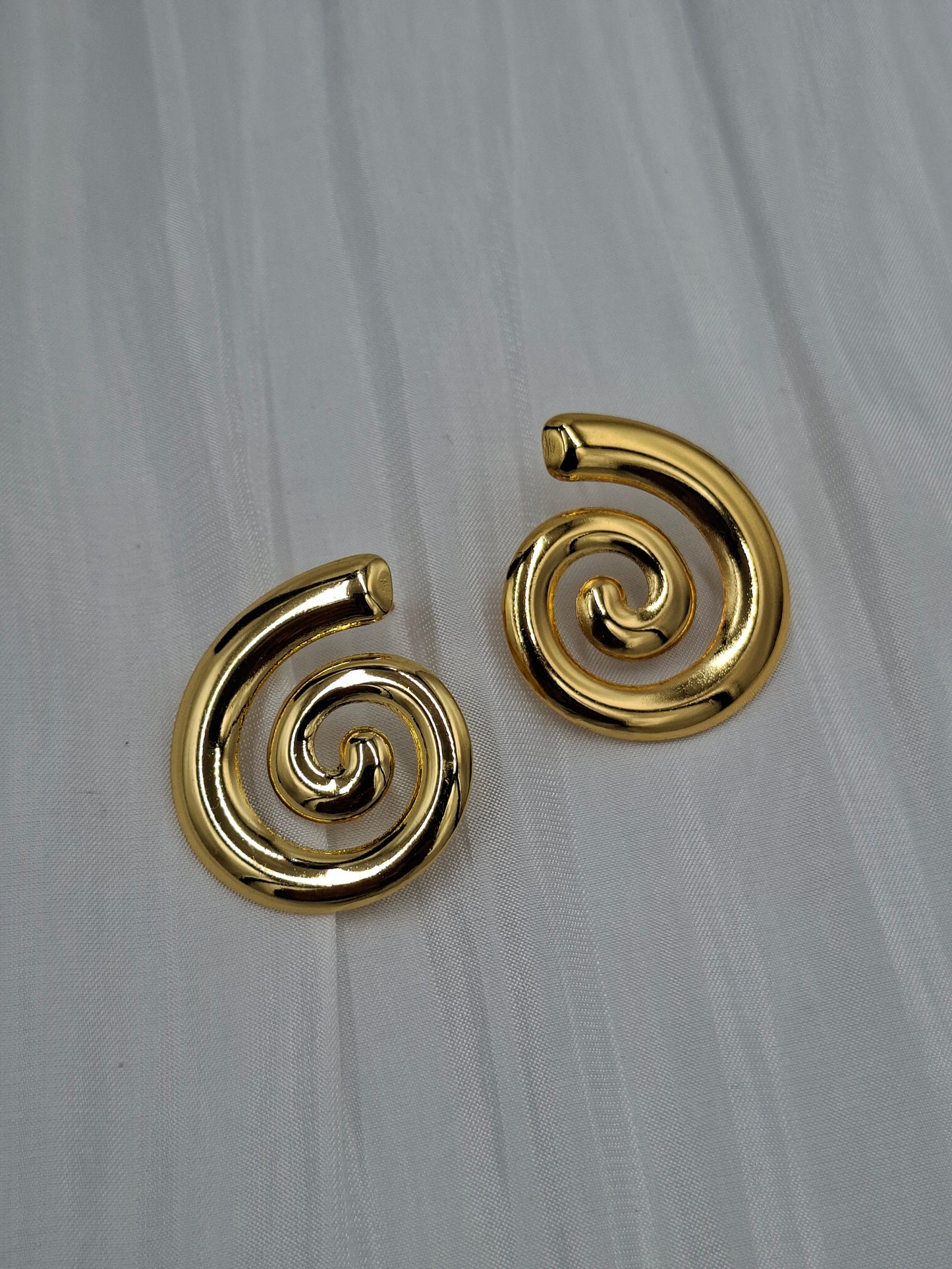 Gold Spiral Earrings