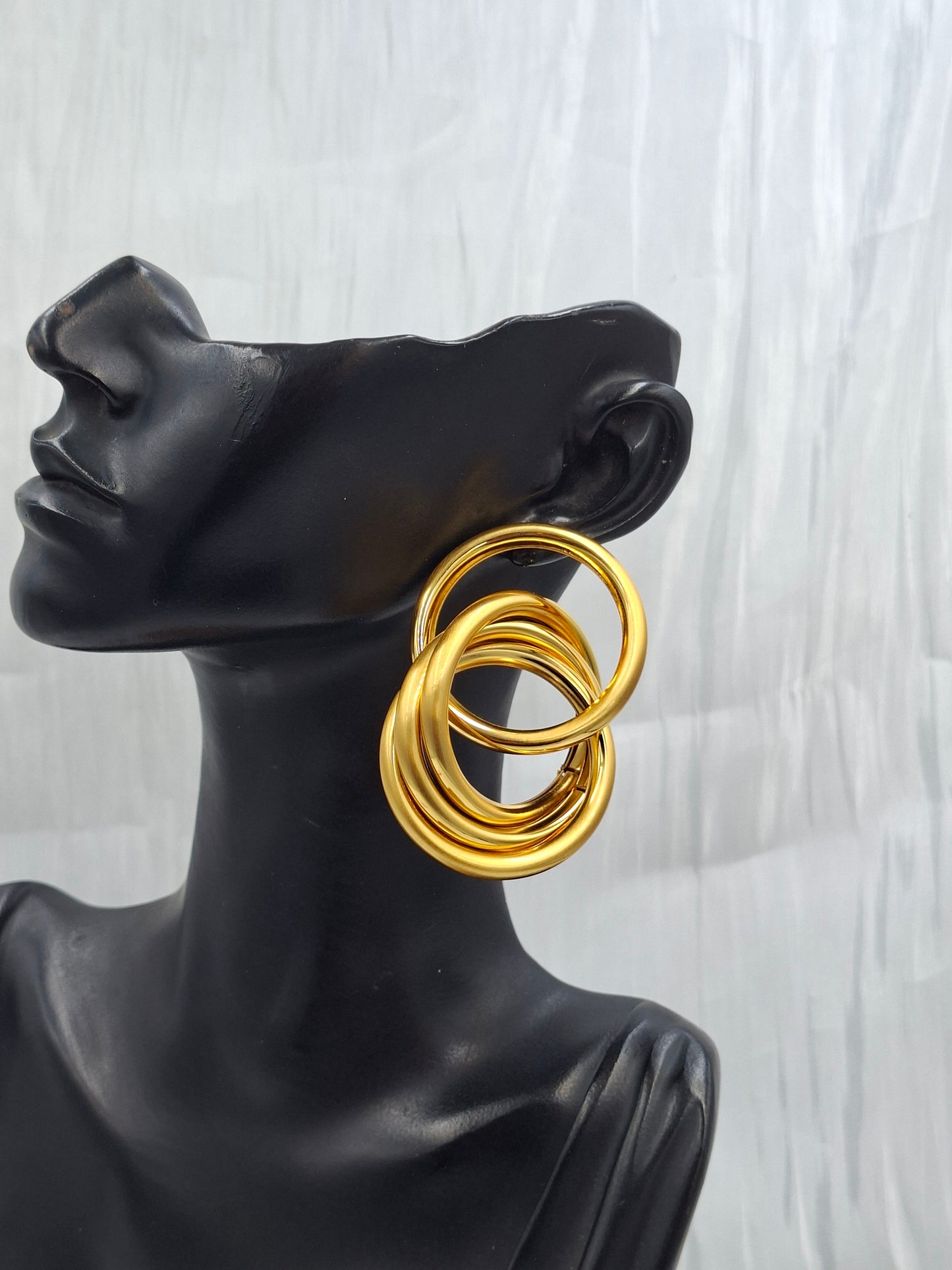 Gold Double Loop Earrings