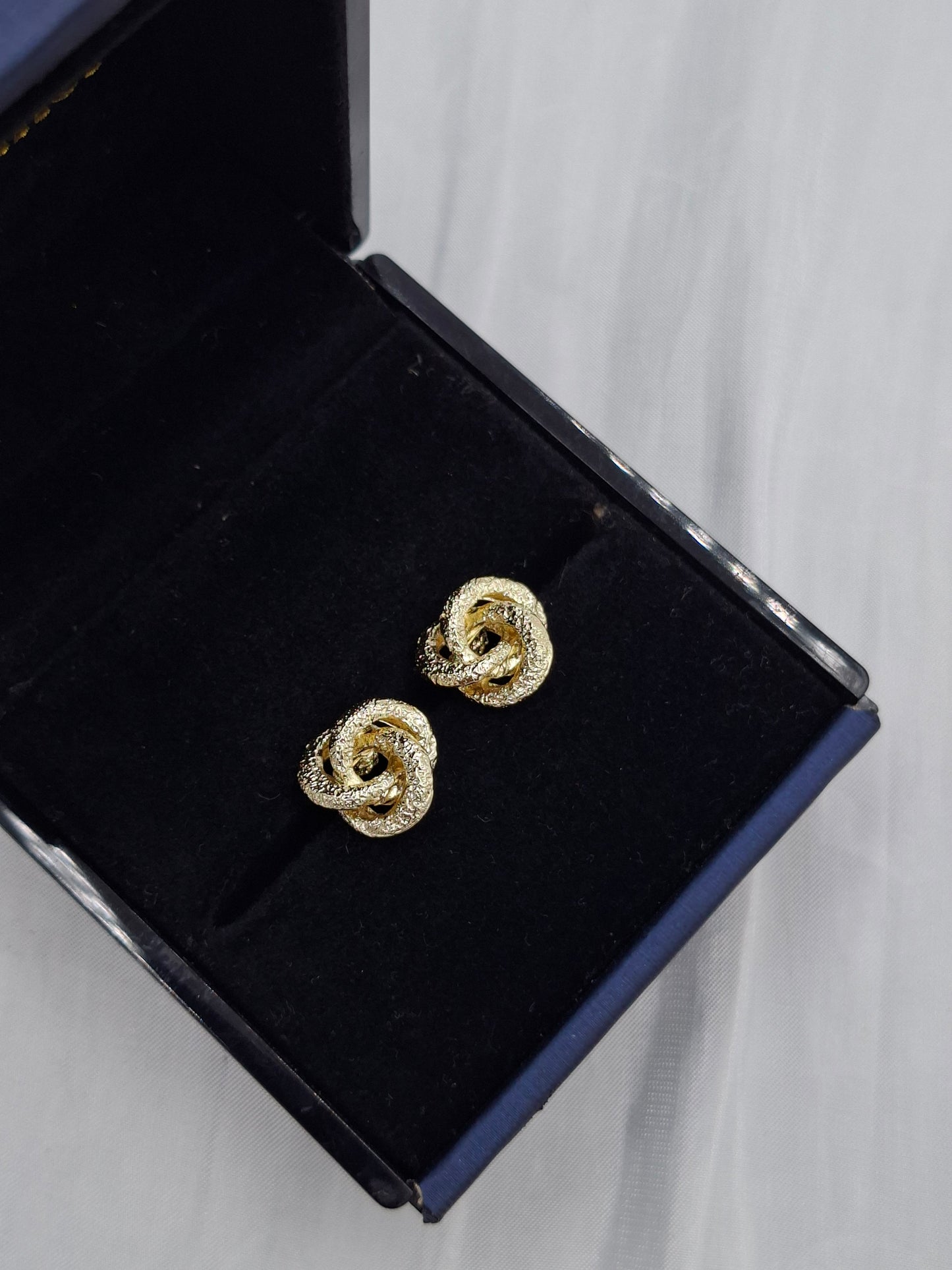 Gold Knot Stud Earrings