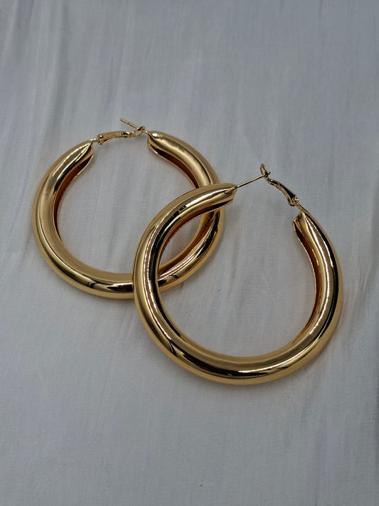 Large Gold Hoop Earrings