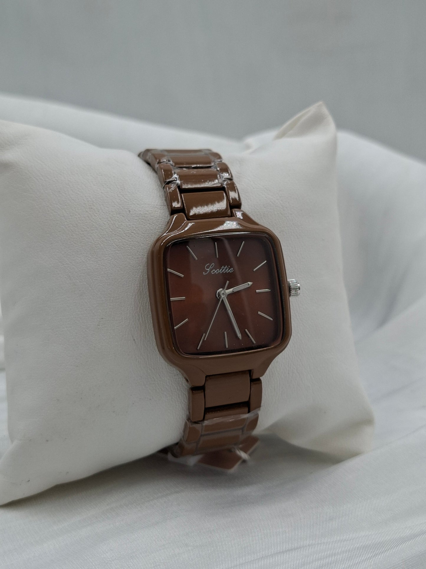 Brown Square Wristwatch