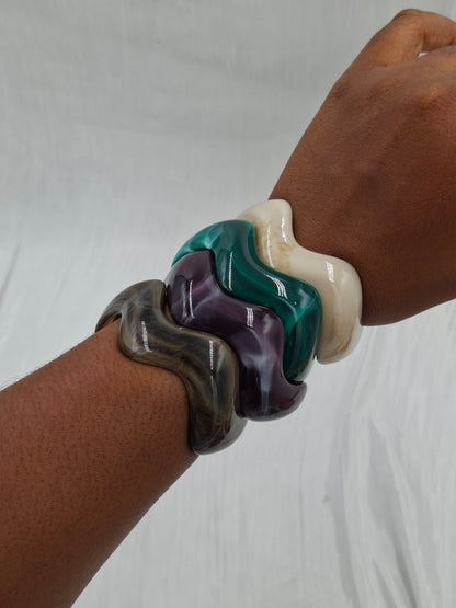 Wavy Acrylic Bangles