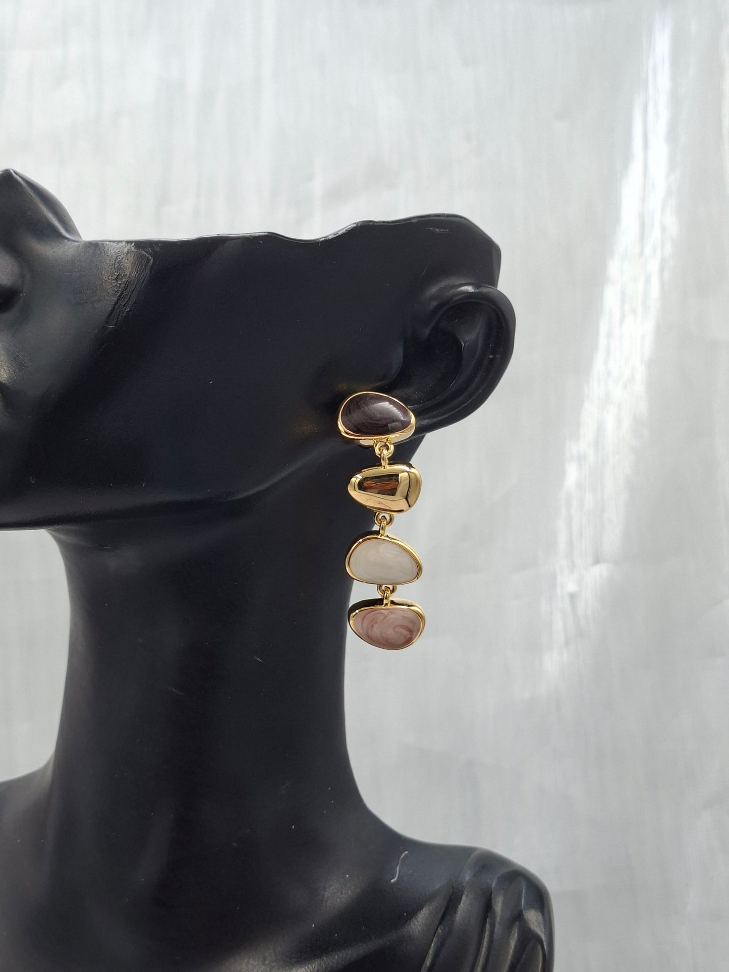 Multicolor Enamel Drop Earrings