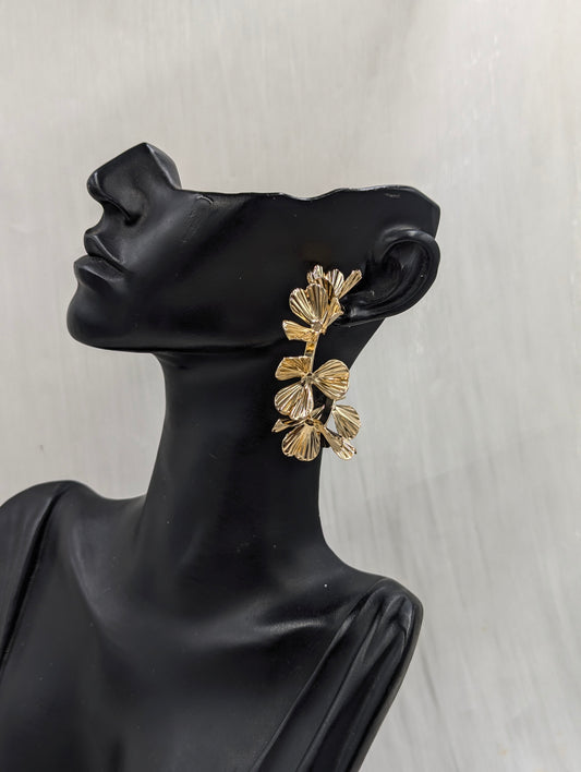 Flower Hoop Earrings