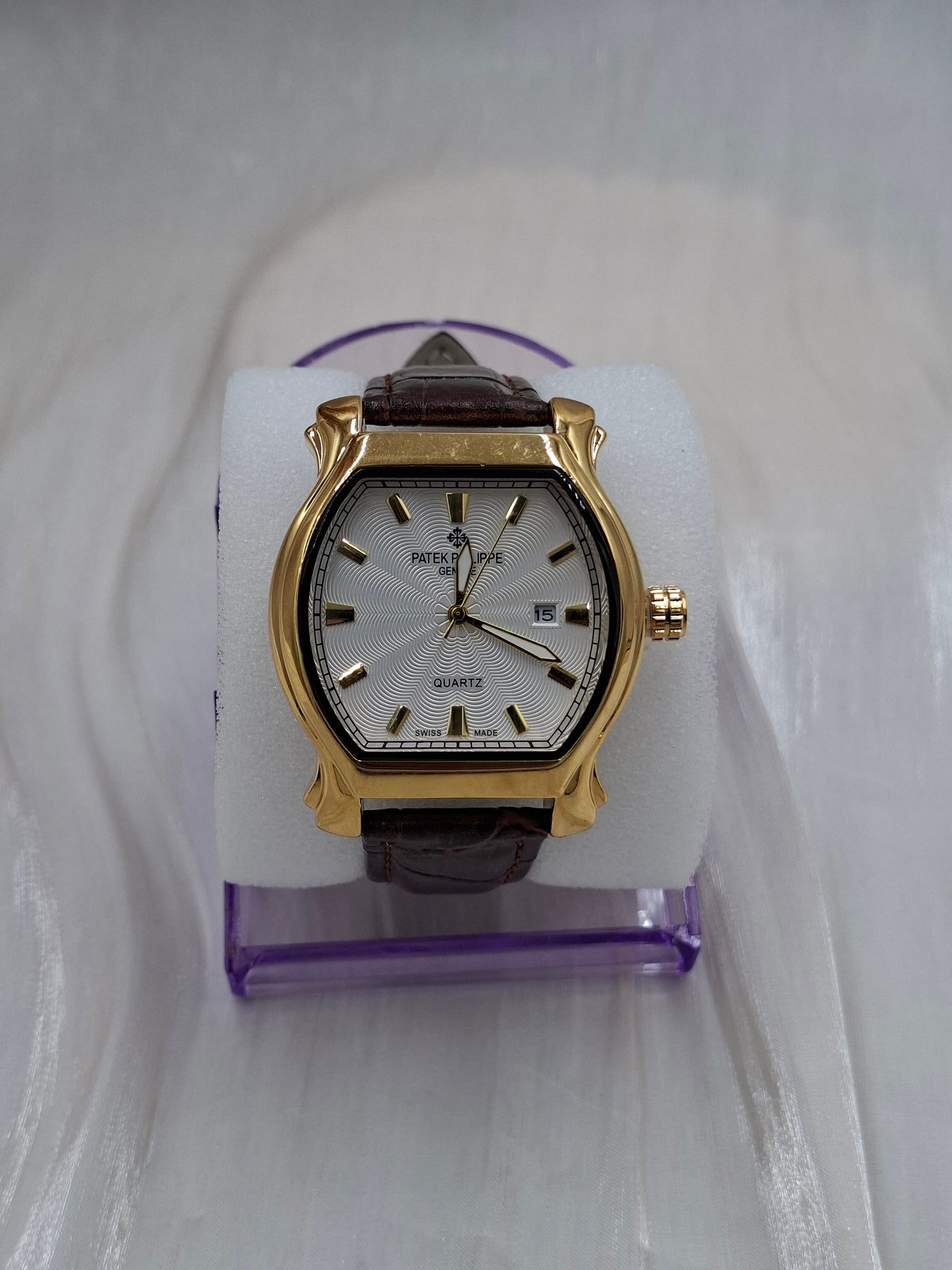 Brown Leather Patek Wristwatch