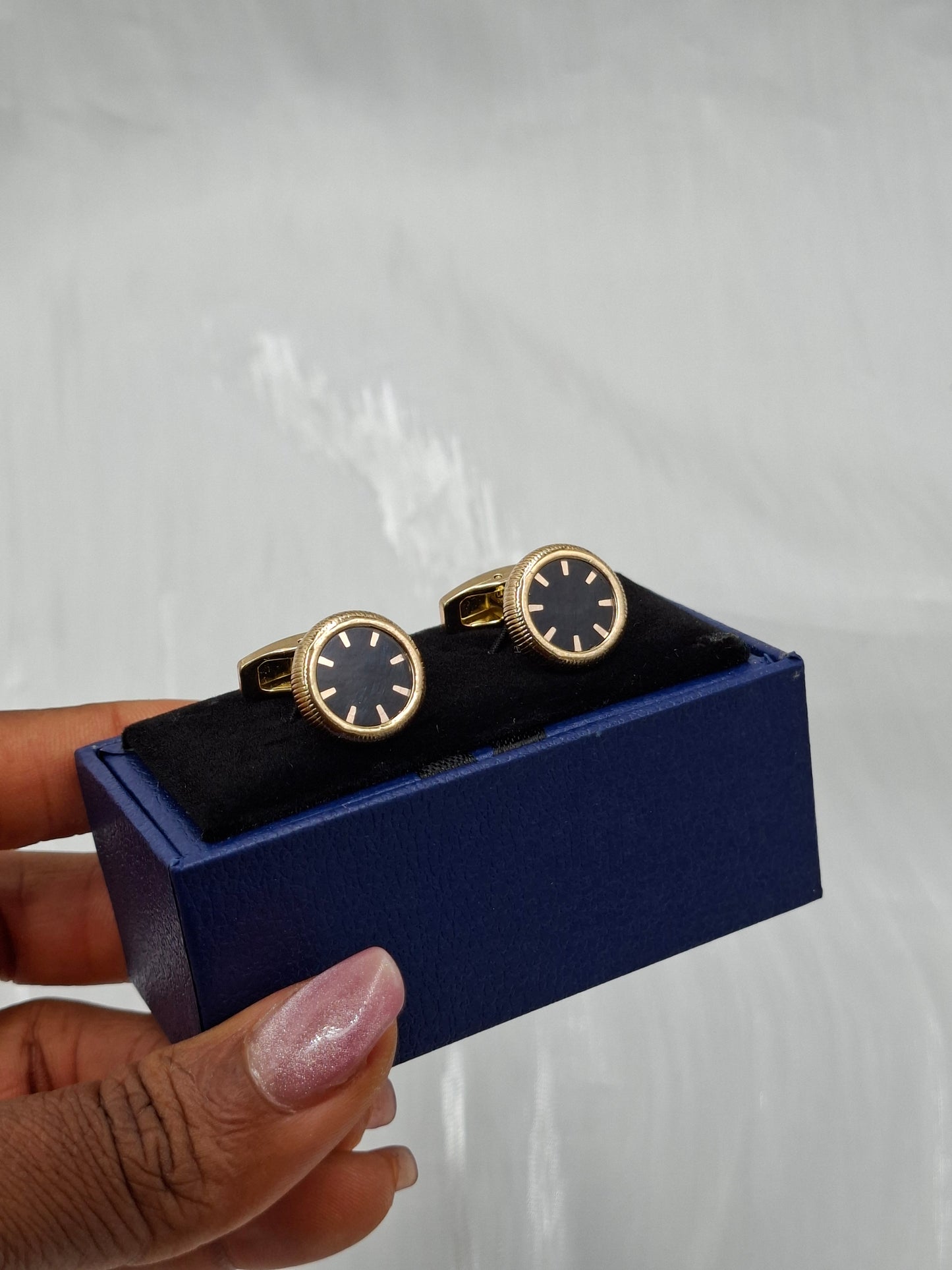 Gold Watch Face Cufflinks