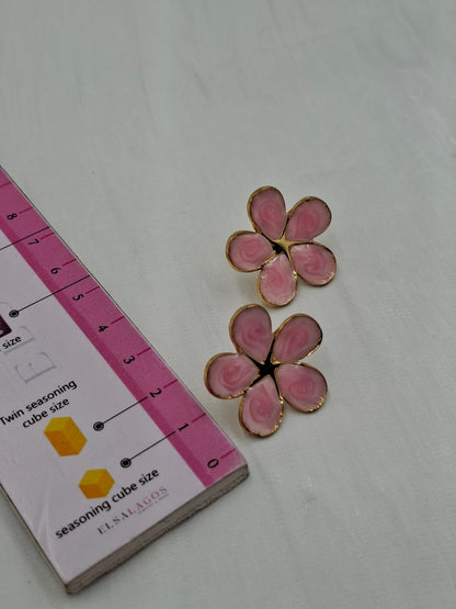 Pink Floral Earrings