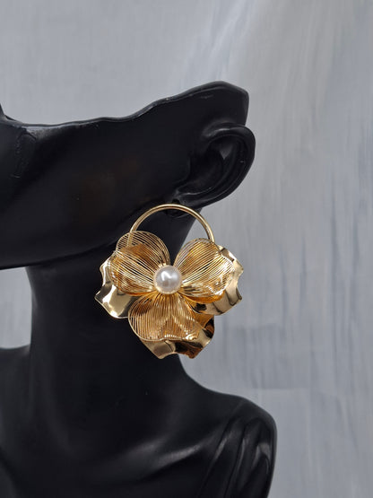 Gold Basket Earrings