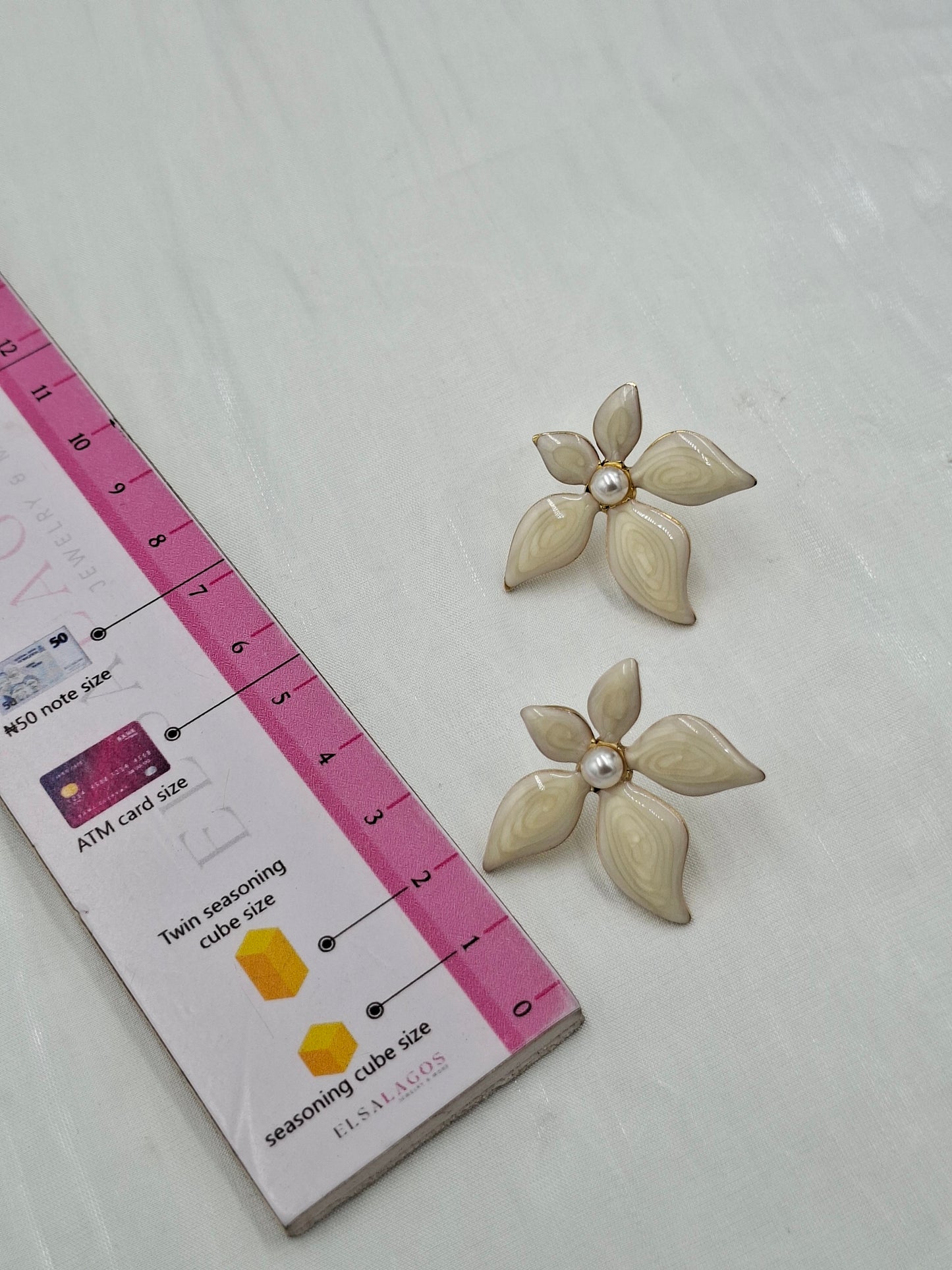 White Lily Earrings