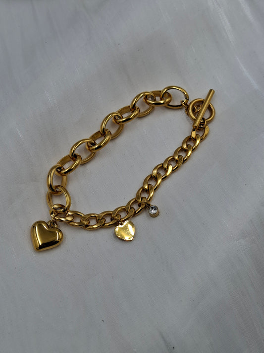 Chunky Heart Bracelet