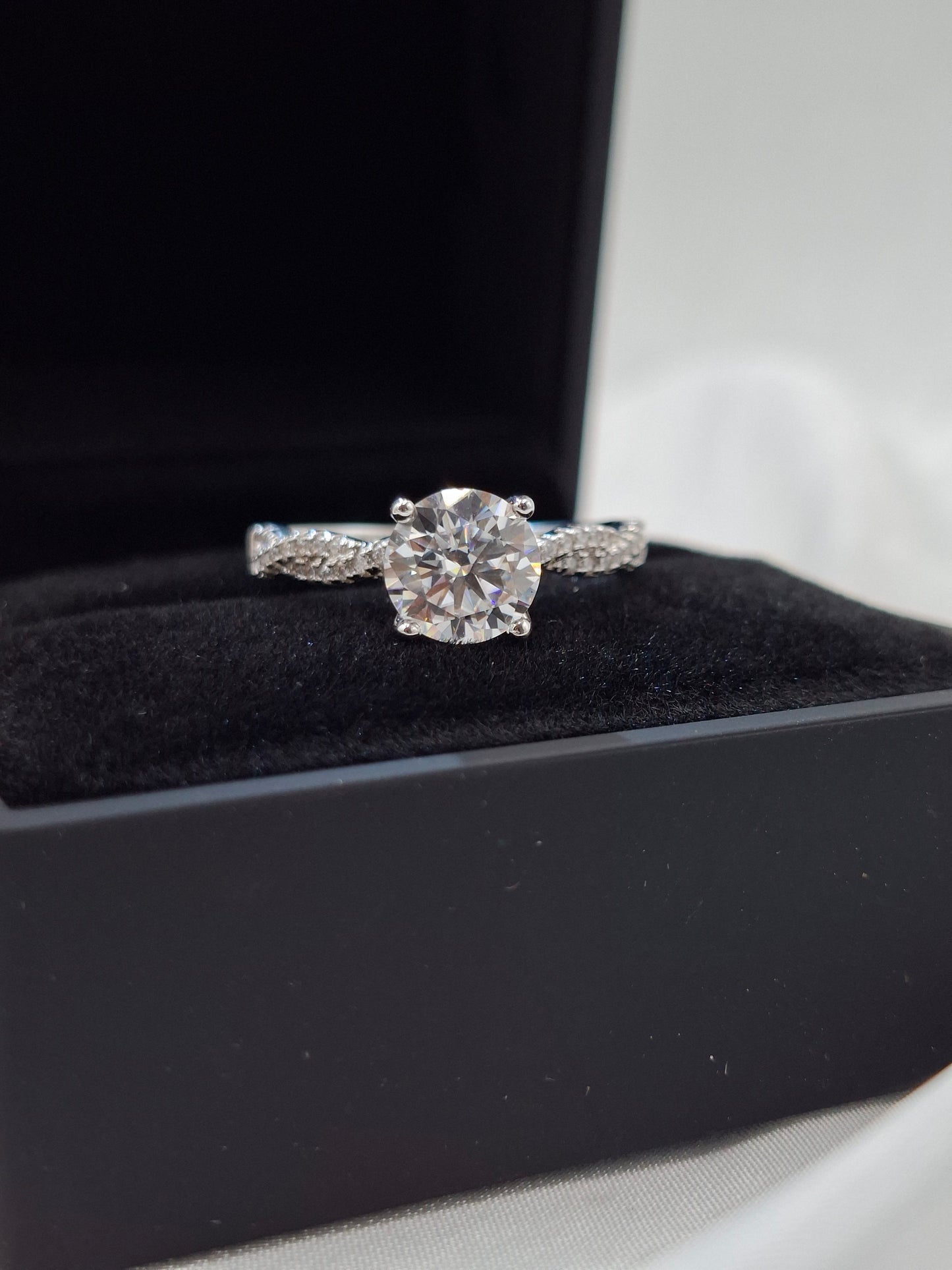 Angel Moissanite Engagement Ring (size 7-8)