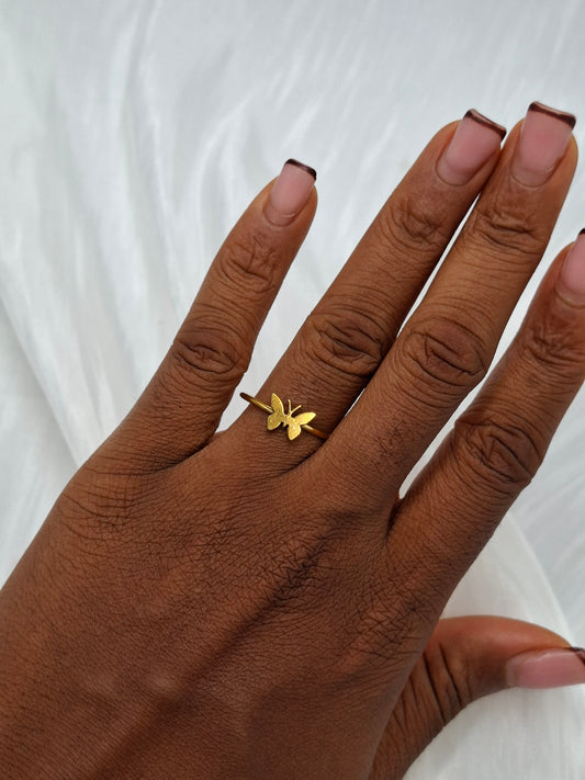 Golden Butterfly Ring (size 10)