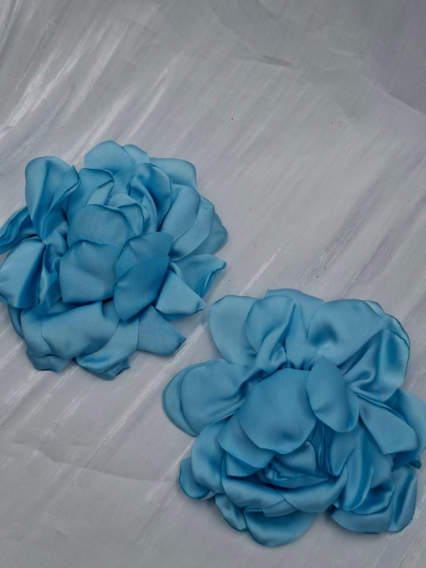 Giant Blue Flower Earrings
