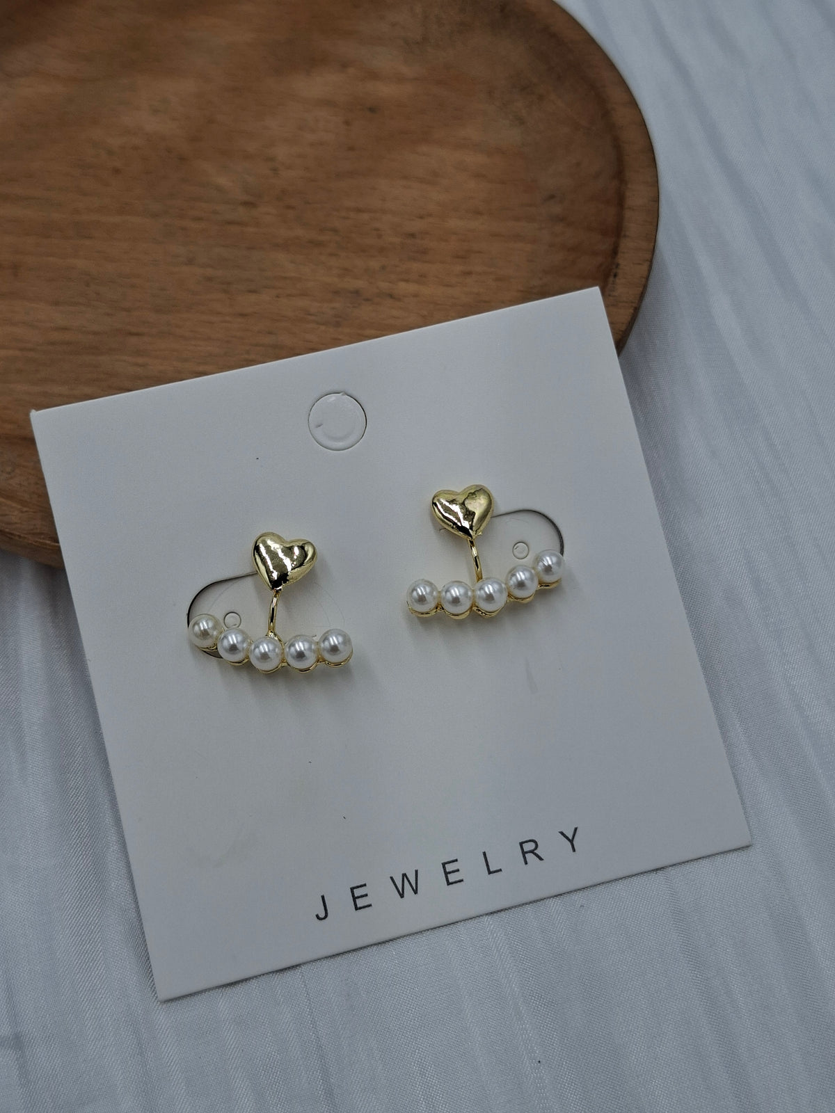 Love Pearl Clip On Earrings