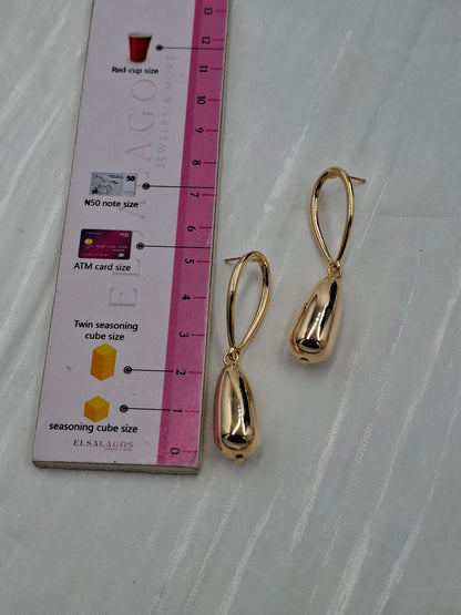 Gold Loop Drop Earrings
