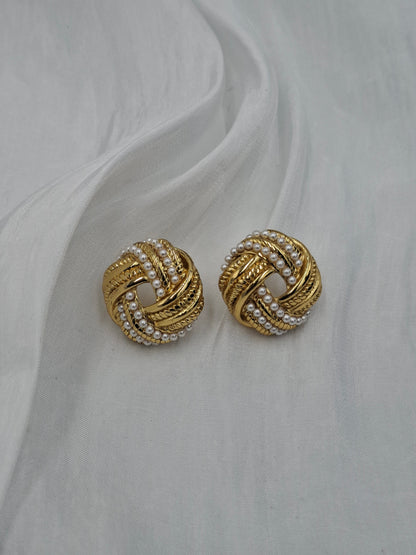 Gold Woven Earrings