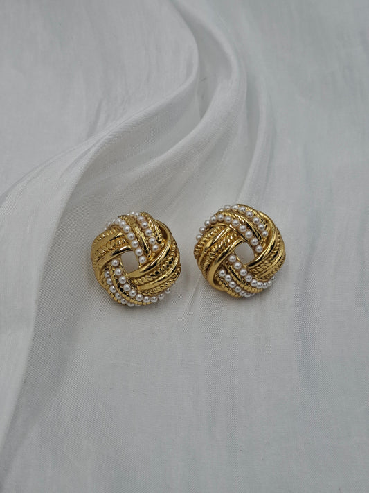 Gold Woven Earrings