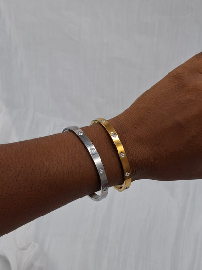 Crystal Clover Bangle