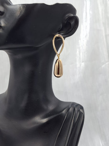 Gold Loop Drop Earrings