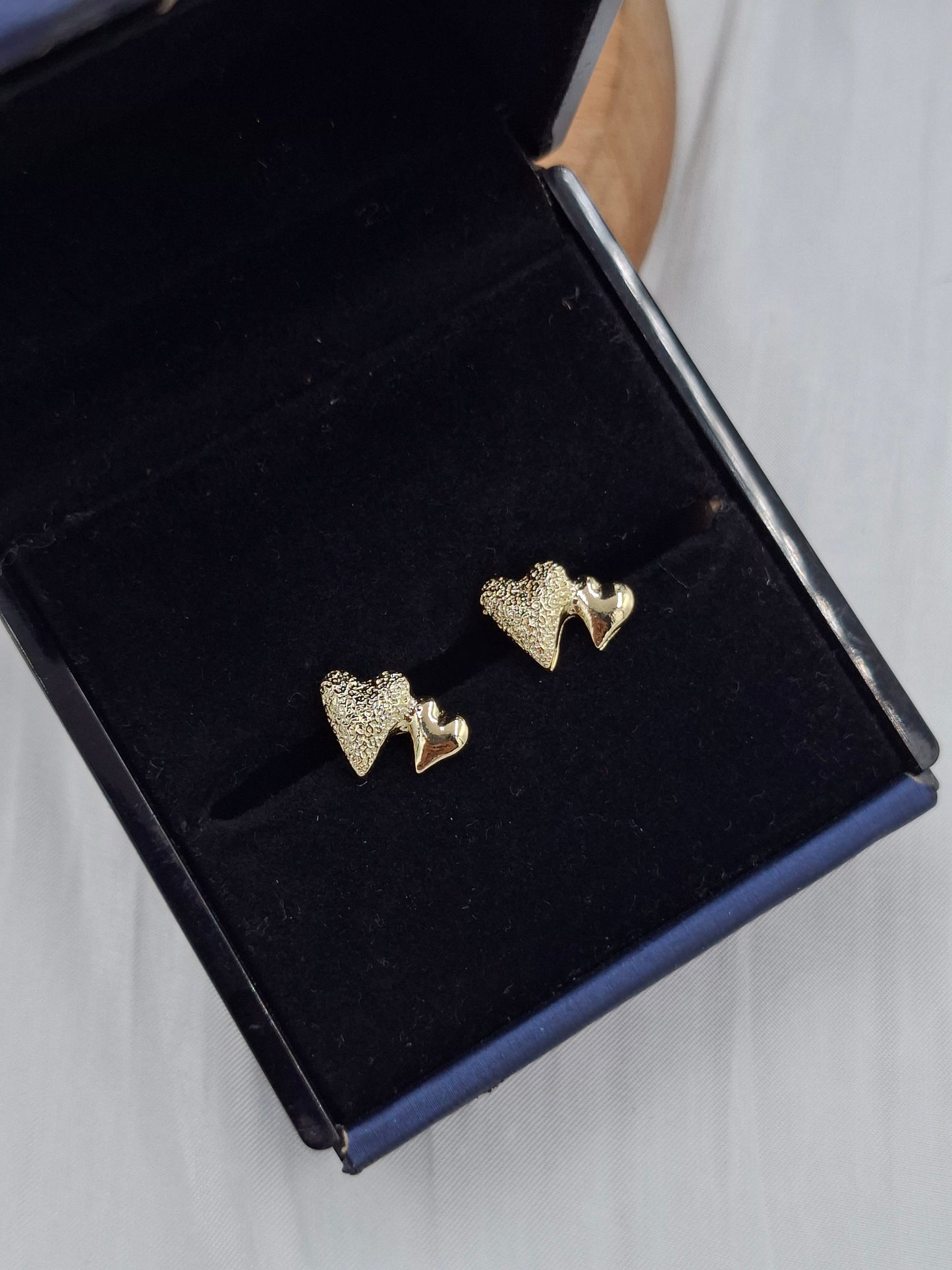 Twin Heart Stud Earrings