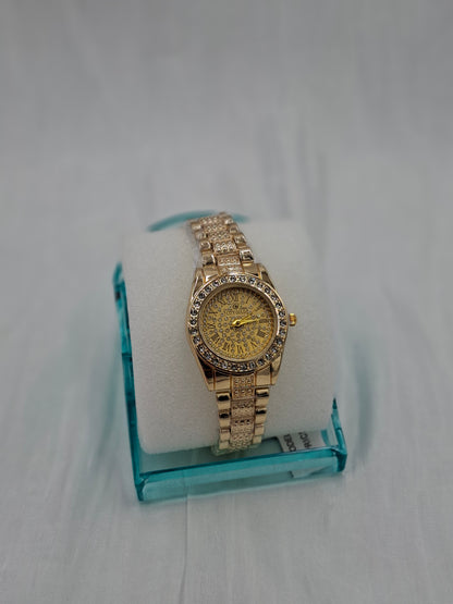 Crystal Gold Wristwatch