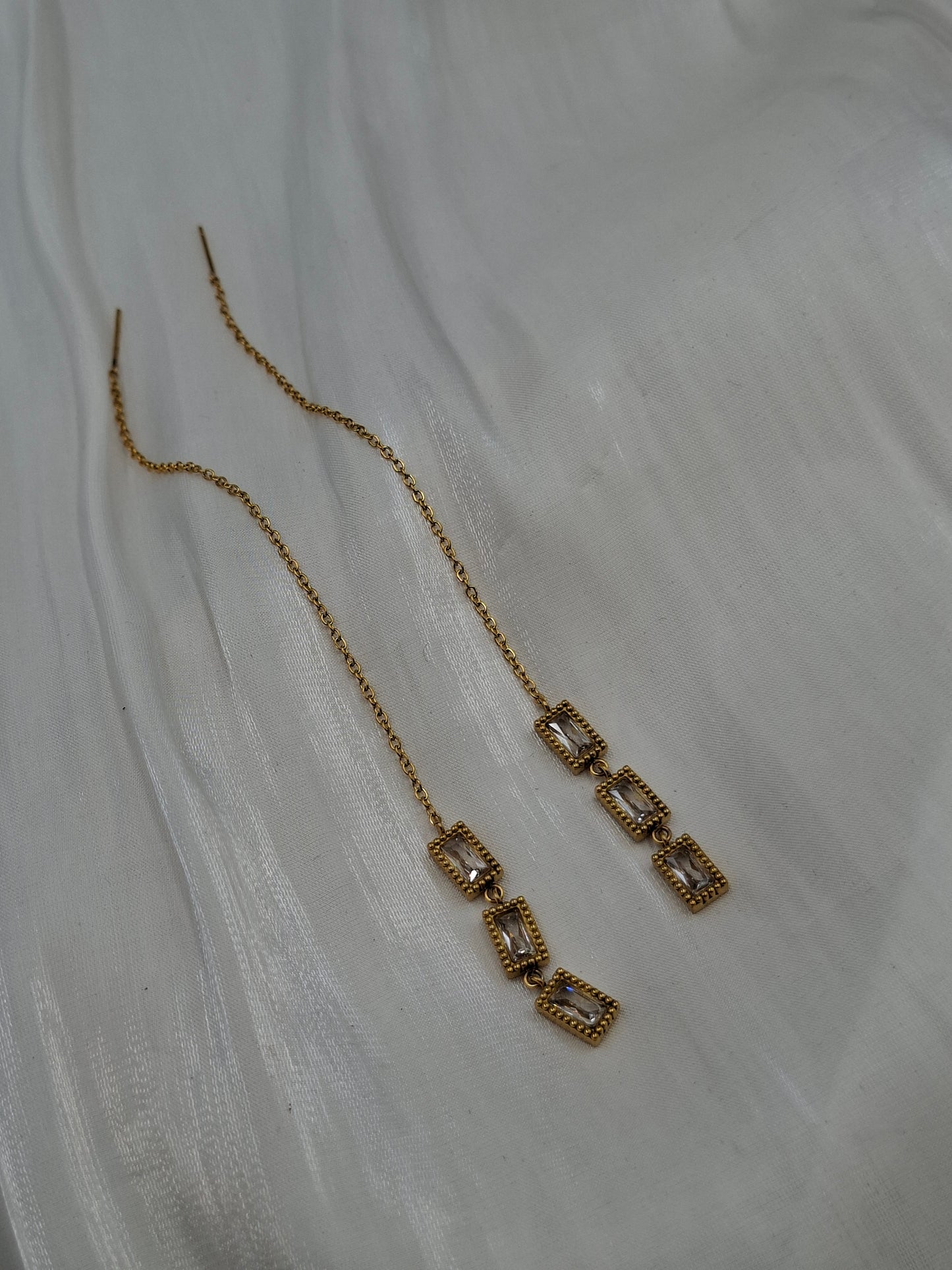 Zircon Threader Earrings