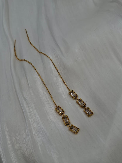 Zircon Threader Earrings