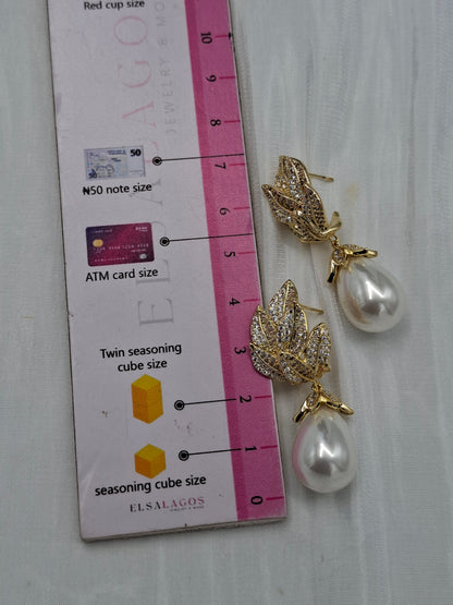 Autumn Pearl Drop Earrings