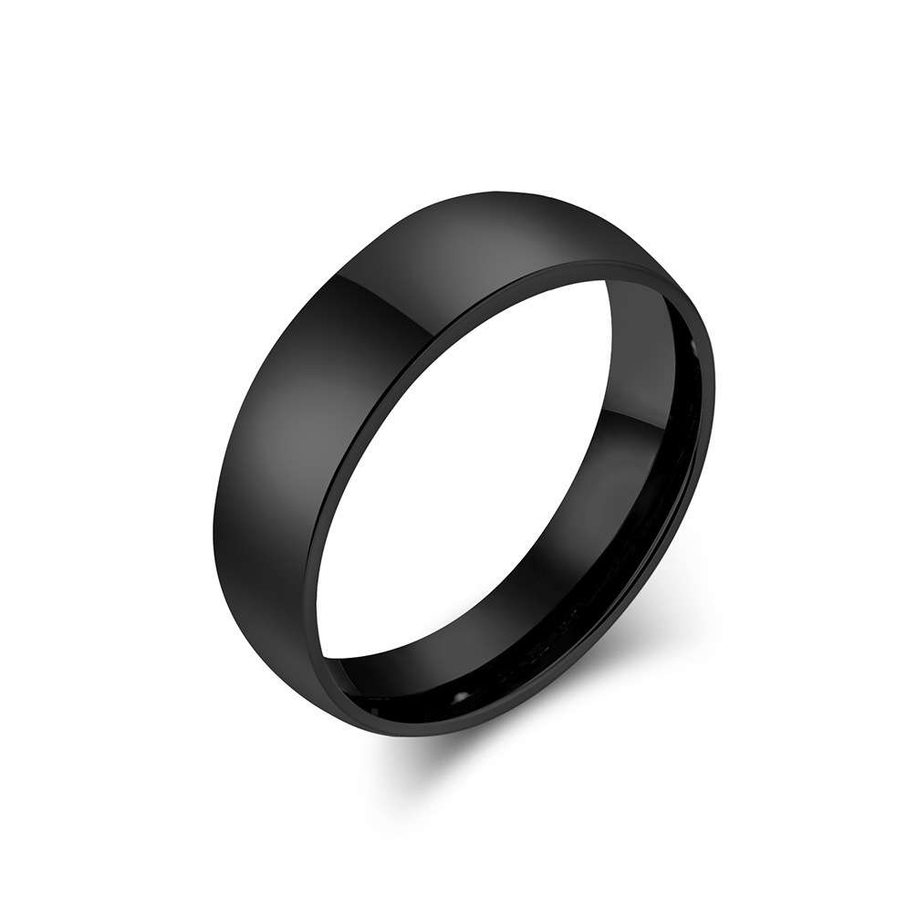 Black Plain Wedding Band (size 6-12)
