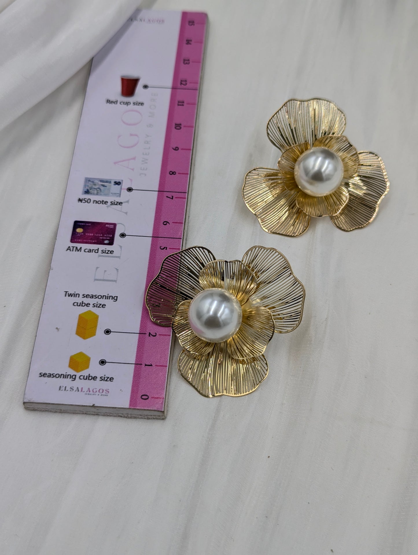 Mesh Flower Earrings