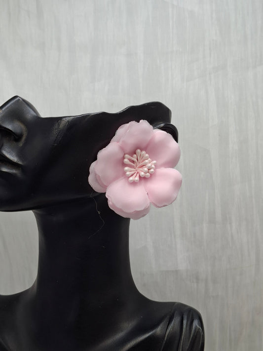Pink Dahlia Earrings