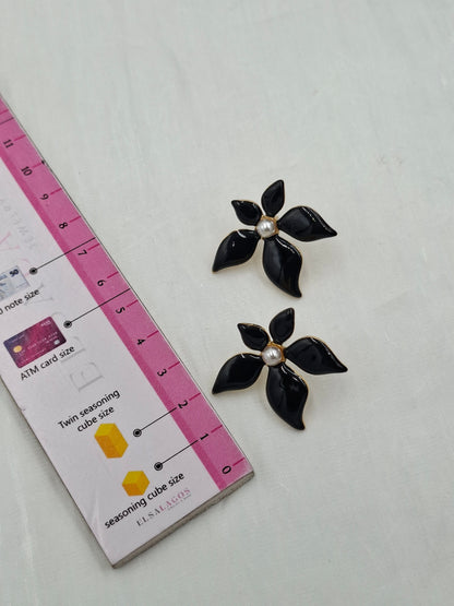 Black Lily Earrings