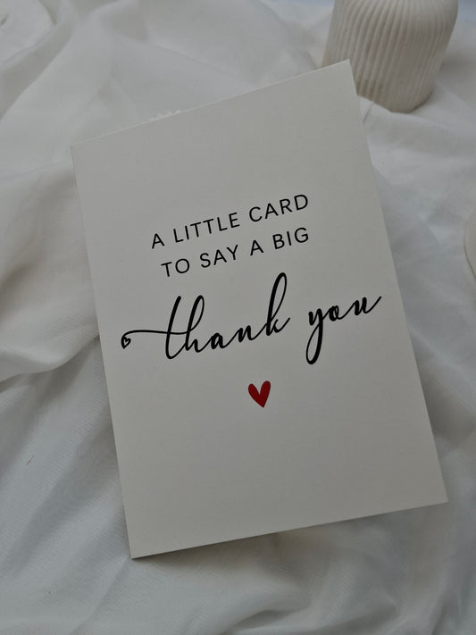 Heart Thank you greeting card for gifting at ElsaLagos in Nigeria